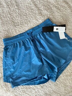 🌟RLX Ralph Lauren Blue Athletic double layer running Shorts•Sz L
